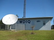 Logo seen outside Dozier transmitter
