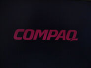 Variant on black background, used as the boot screen on Compaq PCs made from the mid-1990s to 2005.