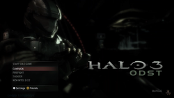 Halo 3 ODST menu