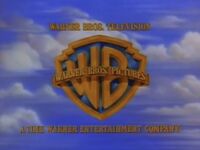 Crossover variant from 1994 to 1996 where the text above the shield switches from "WARNER BROS. TELEVISION" to "WARNER BROS. DOMESTIC TELEVISION DISTRIBUTION" in a slightly different font.