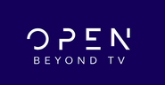 'Open Beyond TV' logo against royal blue background.