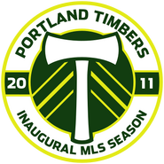 Portland Timbers logo (inaugural MLS season)