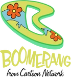 Boomerang logo in Scooby-Doo style stacked