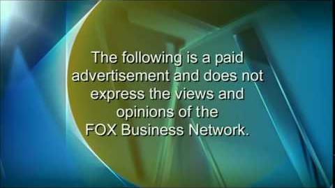 Current Fox Business paid program disclaimer