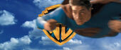 Superman flying. Seen on the Warner Home Video Blu-Ray Disc Trailer.