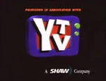 "Produced in Association with" version of the logo with the Shaw byline underneath the logo. As seen on a Pirates! cartoon.
