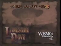 CBS Lonesome Dove promo with WBMG 42 bug for 1991