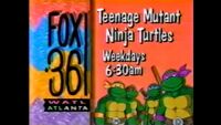 WATL FOX 36 promo for Teenage Mutant Ninja Turtles from September 13th, 1992