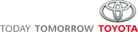 Logo with slogan "Today, Tomorrow, Toyota" (Europe, 2004–2005)