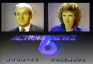 WTVN-TV pic of Tom Ryan & Michelle Gailiun- 1986