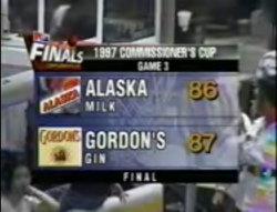 PBA on Vintage Sports scorebug 1997 Com Gov end