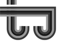 Greyscale TJ symbol as used on intro
