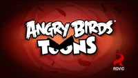 Logo with the Rovio bug on the bottom right