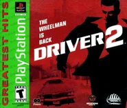 Original PlayStation Greatest Hits banner on the cover of Driver 2.