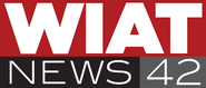 WIAT News logo (2014-2016), although the logo says "WIAT News 42" on-air, it was verbally spoken as "WIAT 42 News". The station's current news branding is "CBS 42 News."