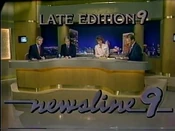 Newsline 9 Late Edition end-of-intro title logo (1986–1988)