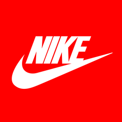 white and red nike logo