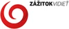 Logo with slogan in black text.
