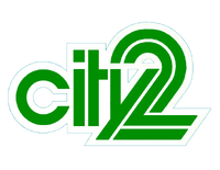City2 Television Wordmark 2D Logo 1981