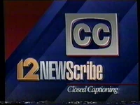 "12 Newscribe" closed captioning bumper (1990-1992)