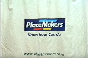 White sheet variant of the abovementioned logo used in some advertisements, mainly in the ad for a pre-summer sale that ran until 1 December 2002 or while the stocks managed to last.