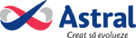 Horizontal logo with slogan "Creat să evolueze"