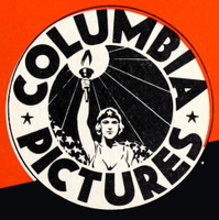 Who is the woman holding a torch on the Columbia Pictures logo?