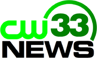 CW 33 News logo (2011–12) Notice the CW logo doesn't have the word "THE" inside