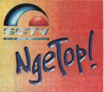 Logo with slogan SCTV NgeTop! (1997, used as printable purpose)