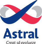 Logo with slogan "Creat să evolueze"