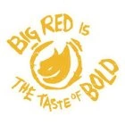 Logo with slogan "Big Red is the taste of bold"