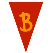 The Butlin's Cone in red. This was used for merchandise, carpets and materials. You can still find this logo if you look at some of the carpets around the resorts.