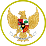 The national football team badge from 2010 until 2022, showing the coat of arms of Indonesia instead of PSSI logo.