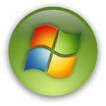 Logo inside green circle. This is used on Media Center for Windows Vista, Windows 7; Windows 8/8.1 (as a purchase).