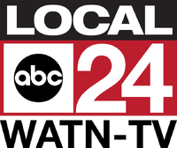 Logo with call letters.