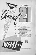 WFMJ moved to Channel 21 on July 7, 1954.