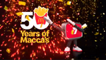 2021 ID used to celebrate 50 Years of McDonald's in Australia.