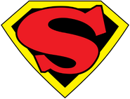 Black variant similar to the logo used in the Max Fleschier's Superman cartoons.