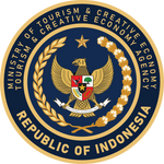 Logo of the Ministry of Tourism and Creative Economy of Indonesia (English)