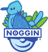 Noggin's most well-known logo with a bird on top.