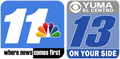 KYMA-DT News 11 CBS 13 logos