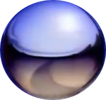 The silver ball without text.