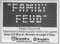 KVII promotional ad for "Family Feud" from 1983.