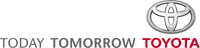 Logo with slogan "Today, Tomorrow, Toyota" (Europe, 2005–2008)