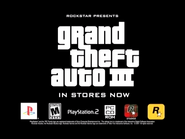 Grand Theft Auto III PC trailer (2002). Note that the logo is located between PC CD-ROM and Rockstar Games logo.