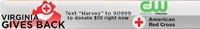 "Virginia Gives Back" Red Cross Harvey Relief bug