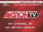 Aksyon TV Channel 41 Test Broadcast