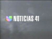 WXTV Noticias 41 news open graphic (1990–1991)