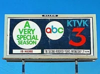 Promotional billboard with ABC logo