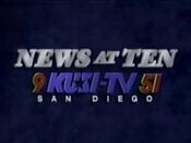 KUSI News at Ten title card (1991)